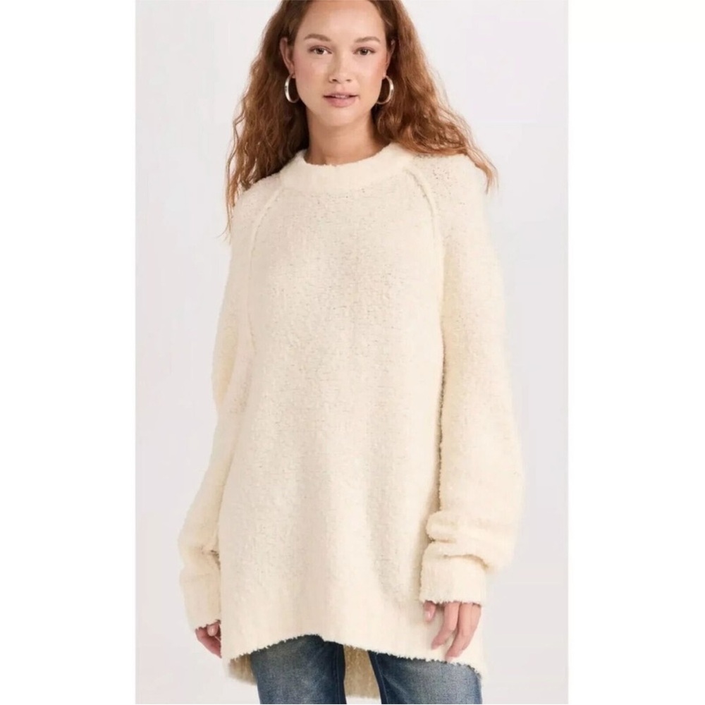 Free People Teddy Sweater Tunic | Sugar Swirl | Medium | NWOT - Picture 3 of 7